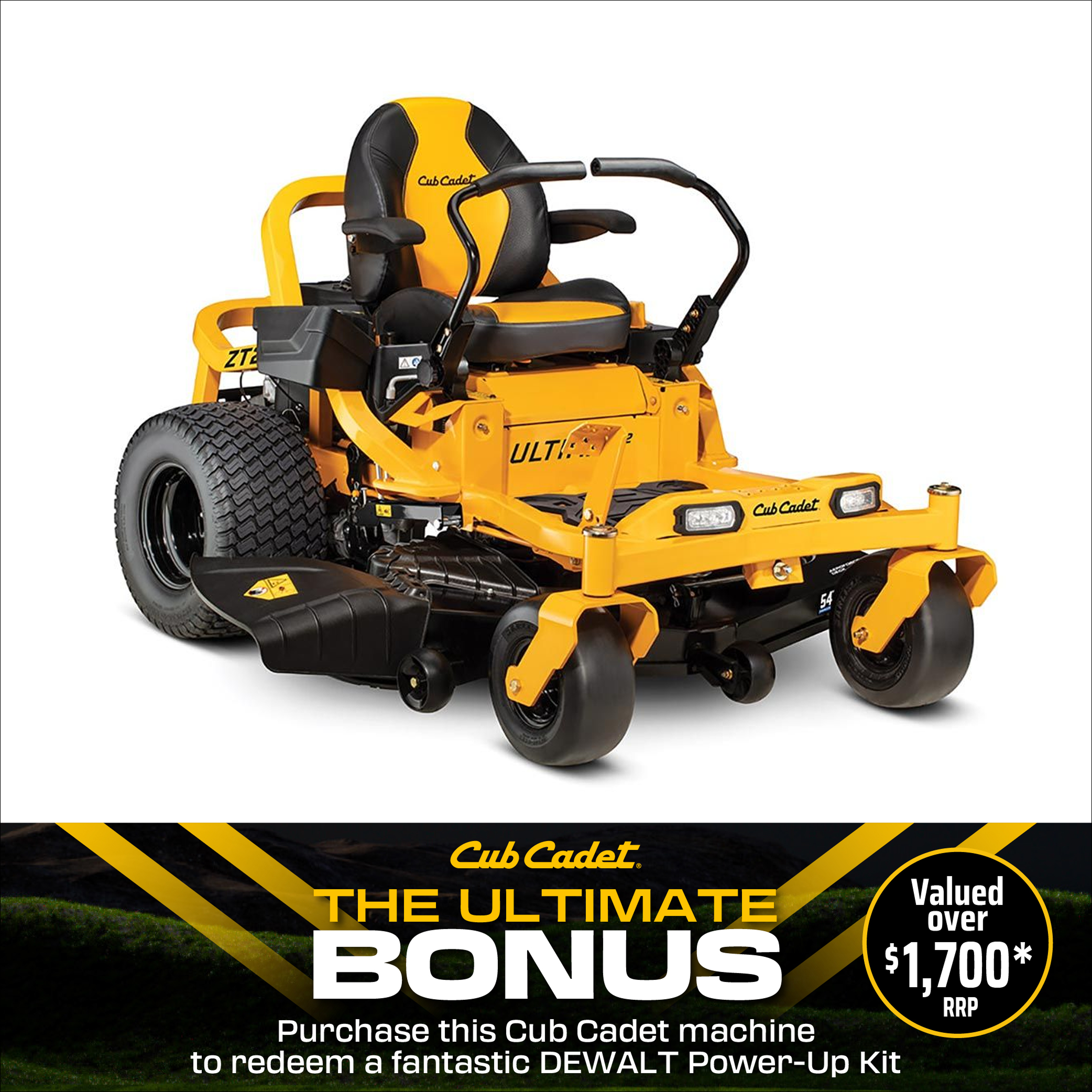 Cub Cadet-Cub Cadet Ultima ZT2 54 Zero Turn - 23HP V-Twin Kawasaki Engine, Zero-Turn Agility, Aeroforce 54" Deck Design-Domestic Zero Turn Mower-