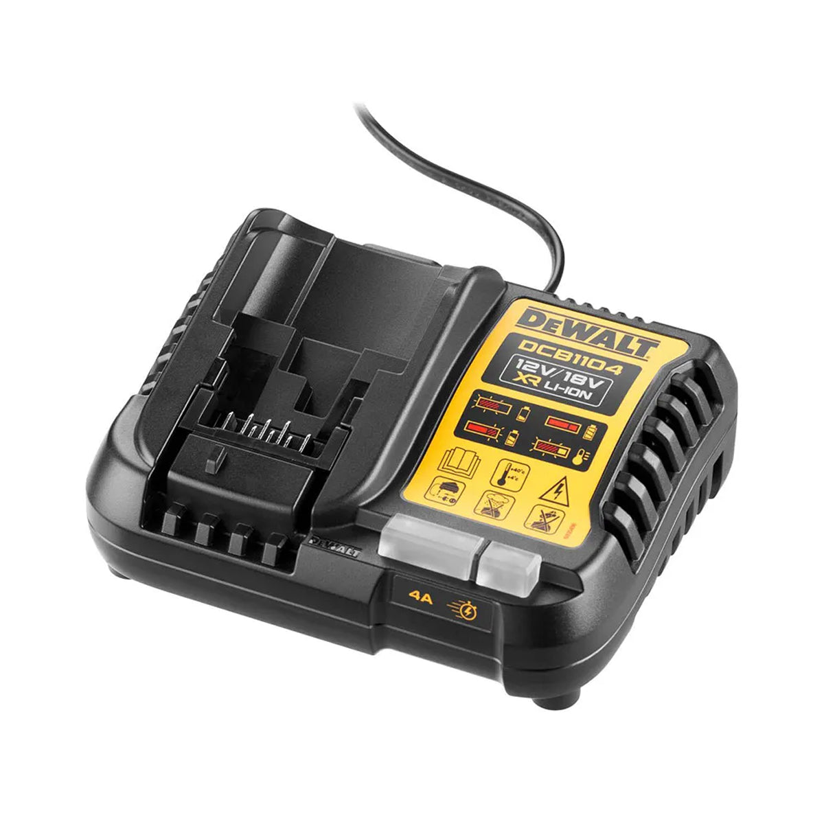 DeWALT-DeWALT 12-18V 4Ah Compact Charger - Charges DEWALT 12V XR, 18V XR and XR FLEXVOLT Li-Ion batteries-Battery Charger-
