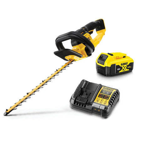 DeWALT-DeWALT 18V XR 5Ah Hedge Trimmer Kit - 18V 5Ah Hedge Trimmer Kit with Battery & Charger - valued at $545!-Battery Hedge Trimmer Kit-