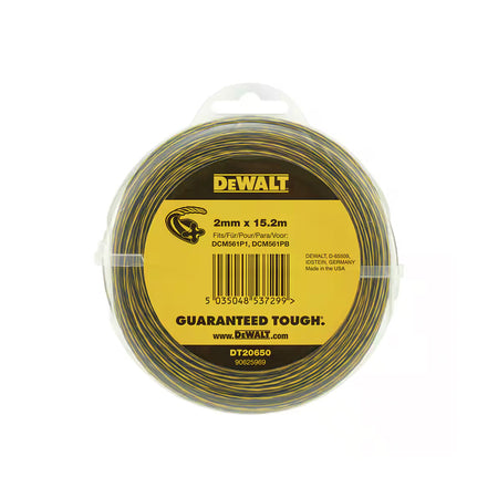 DeWALT-DeWALT 2mm X 15.2m Trimmer Line - Durable, aerodynamic profile, works with all DeWALT Trimmers-Trimmer Line-