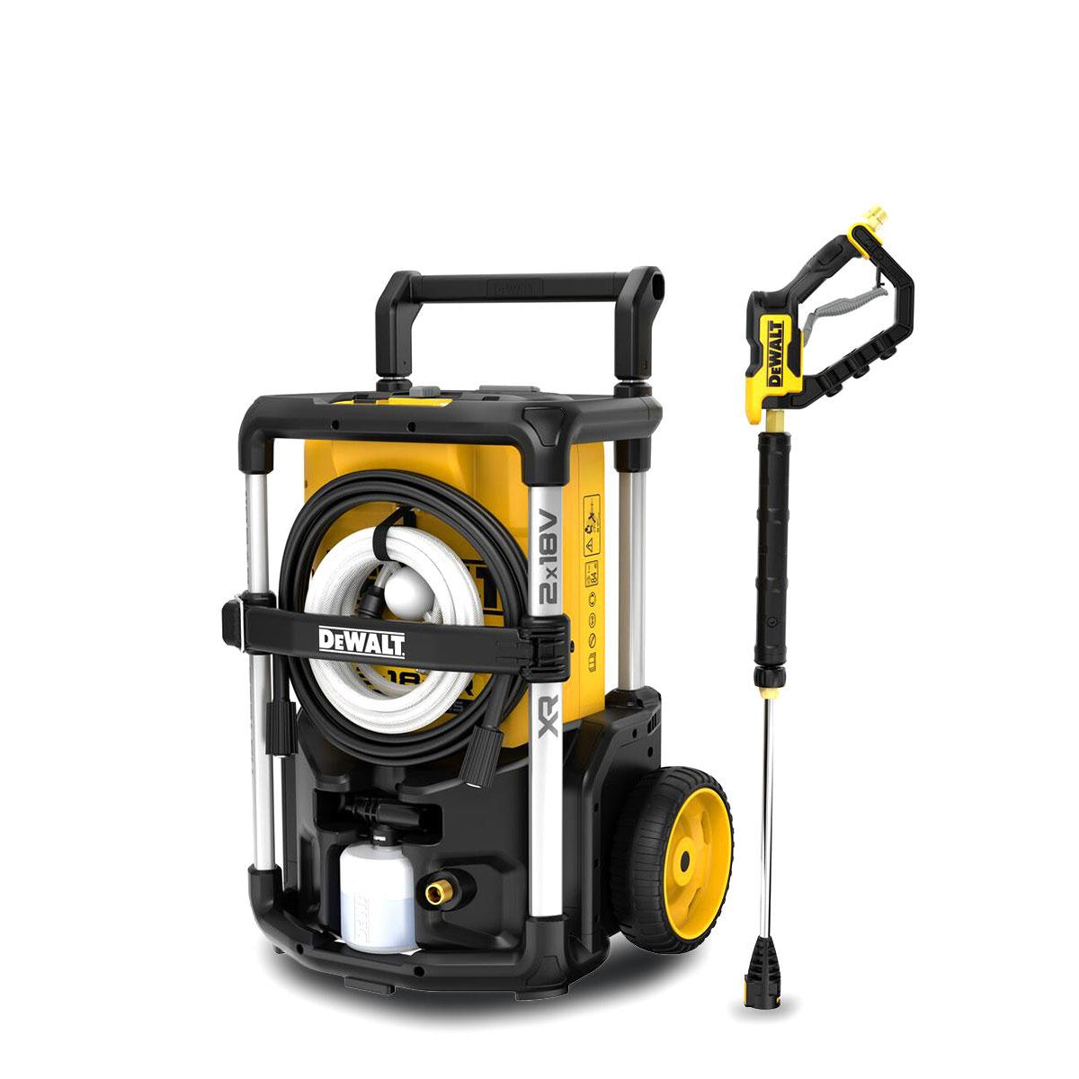 DeWALT-DeWALT 2x18V XR Pressure Washer - Cordless power, 3 pressure modes, durable design, up to 63 minutes runtime-Pressure Washer-