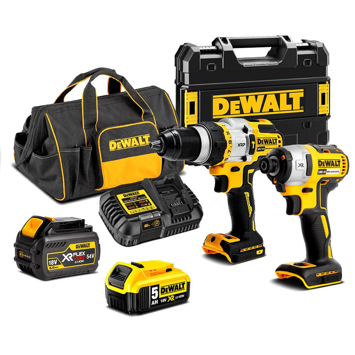 DeWALT-DeWALT DCZ297P1T1T FlexVolt Kit - 7 piece DeWalt Handheld kit featuring the best in FlexVolt Battery tech!-Power Tool Kit-