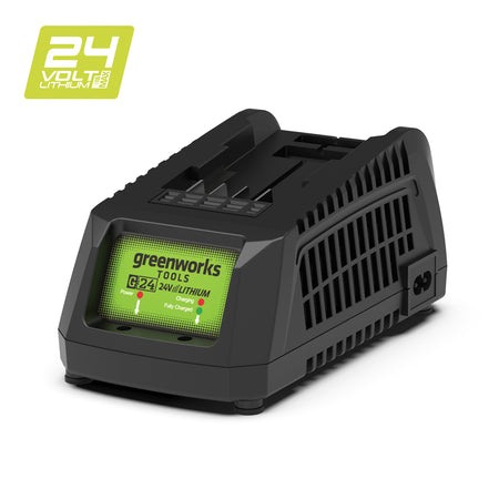 Greenworks-Greenworks 24V Charger - This lithium-ion battery charger, charges both 2.0Ah and 4.0Ah 24V batteries-Battery Charger-