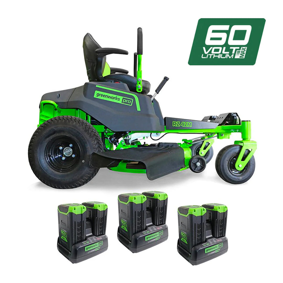 Greenworks-Greenworks 60V 42in Electric Zero Turn Kit-Domestic Zero Turn Mower-
