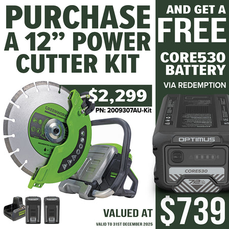 Greenworks-Greenworks 82PC300 82V 12" 3.2kW Power Cutter Kit [2009307AU-Kit] - Provides industry leading performance to handle any application.-Power Cutter-