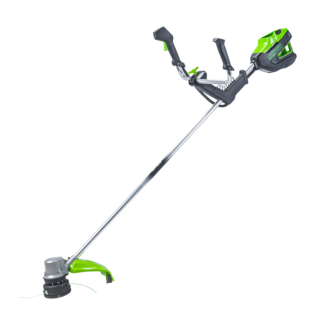 Greenworks-Greenworks 82TB20 82V 18″ Bike Handle Trimmer [2111907AU] - Uses true intelligent power to automatically adjust to varying conditions.-Battery Grass Trimmer-