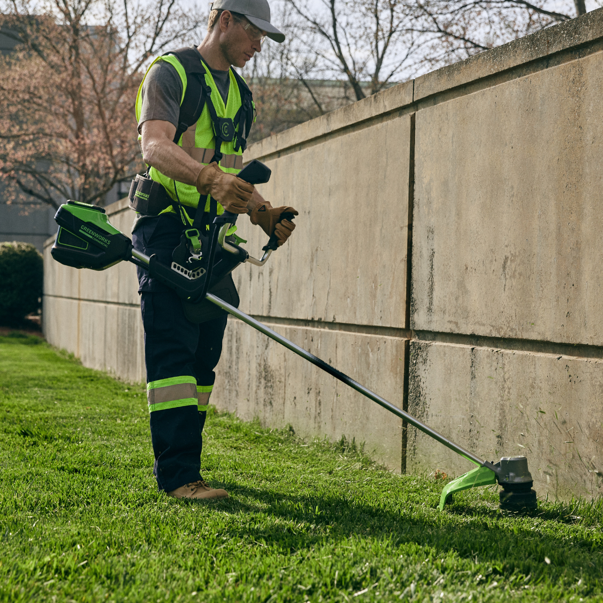 Greenworks-Greenworks 82TB20 82V 18″ Bike Handle Trimmer [2111907AU] - Uses true intelligent power to automatically adjust to varying conditions.-Battery Grass Trimmer-