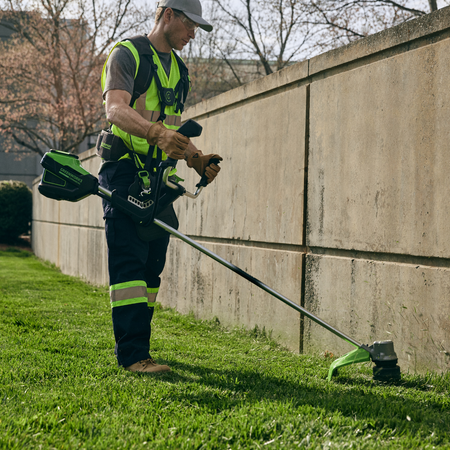 Greenworks-Greenworks 82TB20 82V 18″ Bike Handle Trimmer [2111907AU] - Uses true intelligent power to automatically adjust to varying conditions.-Battery Grass Trimmer-