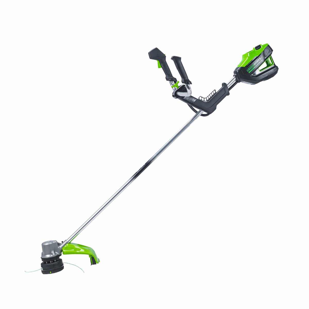 Greenworks-Greenworks 82TB20 82V 18″ Bike Handle Trimmer [2111907AU] - Uses true intelligent power to automatically adjust to varying conditions.-Battery Grass Trimmer-