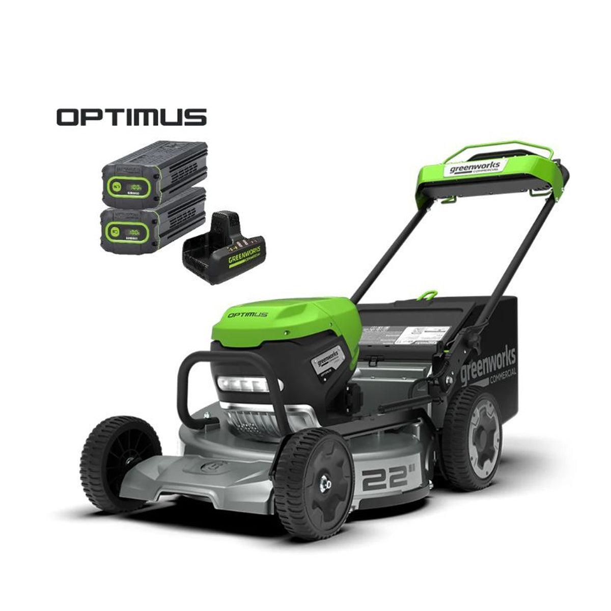Greenworks-Greenworks 82V 22in SP Mower Kit - 22in commercial self-propelled mower with 82V battery power kit-Lawn Mower-