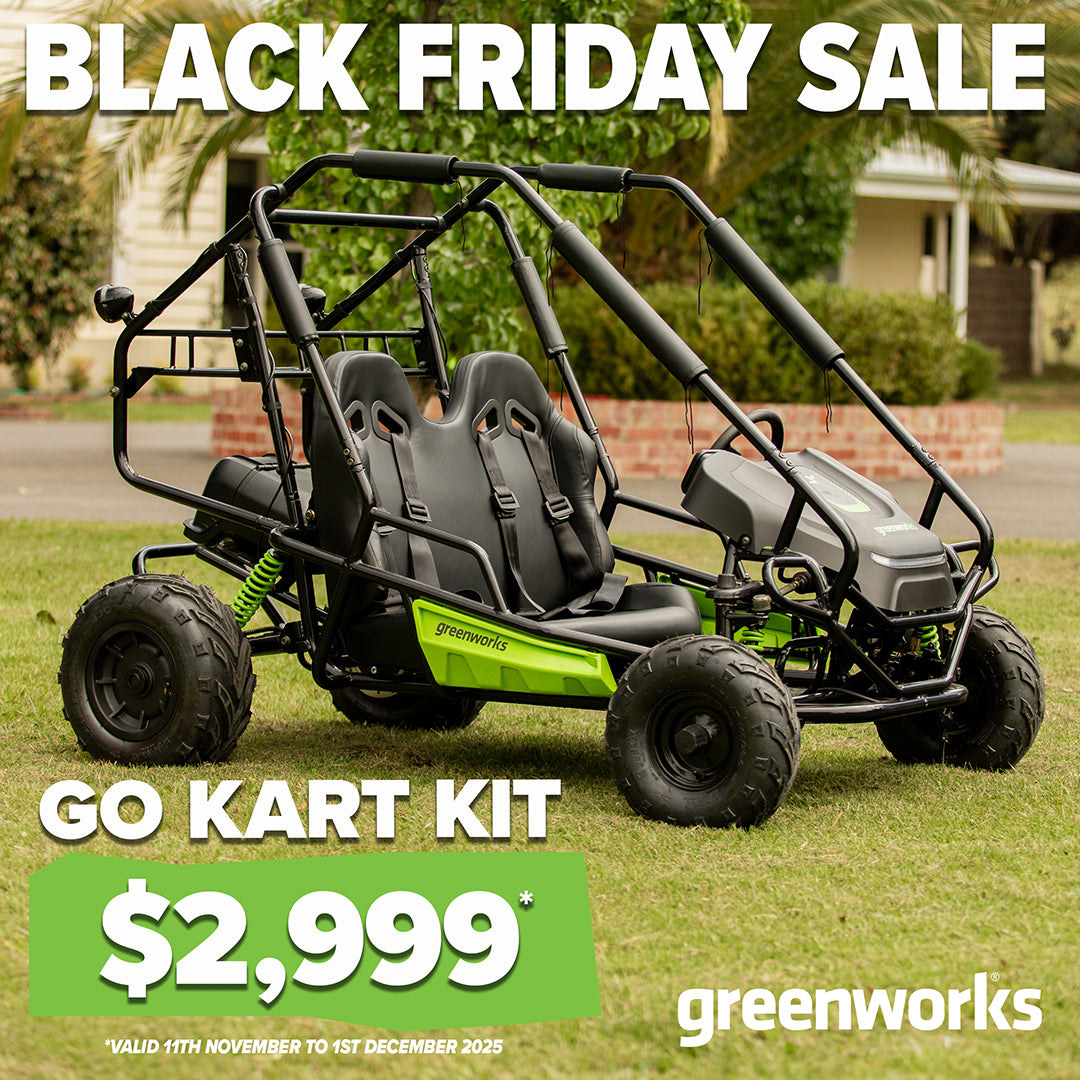Greenworks-Greenworks CK600D 60V STEALTH Series All-Terrain 2-Seat Electric Youth Go-Kart Kit [7403607AU]-Go-Kart-