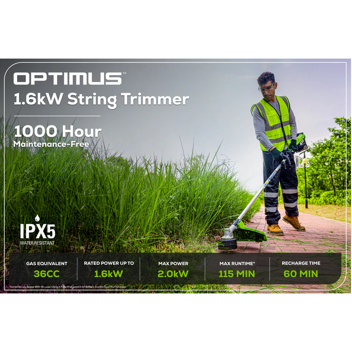Greenworks-Greenworks Commercial ST161 82V OPTIMUS String Trimmer [2143702] - 82V 1.6kW straight shaft string trimmer.-String Trimmer-