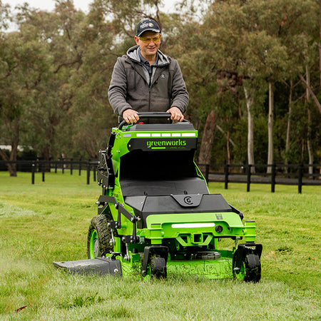 Greenworks-Greenworks CZ36S8X 82V OptimusZ 36" Stand-On Zero Turn Mower (8kWh) [7401307AU] - Maintain peak driving performance and comfort on various terrain type.-Battery Powered Zero Turn-