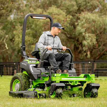 Greenworks-Greenworks CZ48R24X 82V OptimusZ 48'' Ride-On Zero Turn Mower (24kWh) [7403107AU] - Quiet operation and high intensity.-Battery Powered Zero Turn-