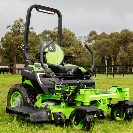 Greenworks-Greenworks CZ48R24X 82V OptimusZ 48'' Ride-On Zero Turn Mower (24kWh) [7403107AU] - Quiet operation and high intensity.-Battery Powered Zero Turn-