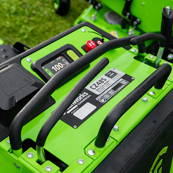 Greenworks-Greenworks CZ60S24X 82V OptimusZ 60" Stand-On Zero Turn Mower (24kWh) [7402107AU] - Skillfully adjust to various grass conditions.-Battery Powered Zero Turn-