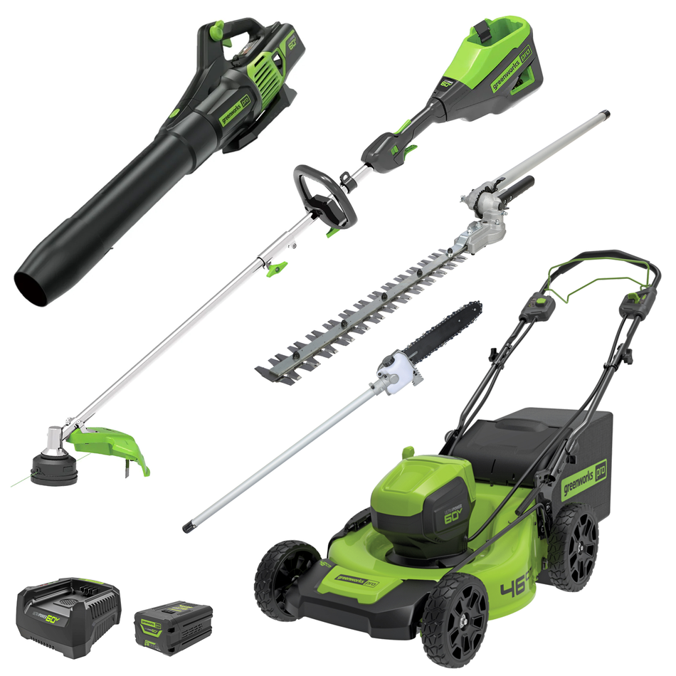 Greenworks-Greenworks 60V 46cm Self-Propelled Lawnmower Start Up Kit-Lawn Mower-