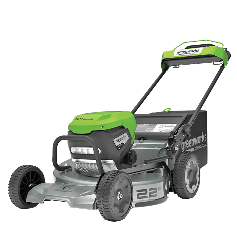 Greenworks-Greenworks Optimus ATM22 – 22” Alloy Base Self Propelled Lawn Mower Bundle Kit-Lawn Mower-