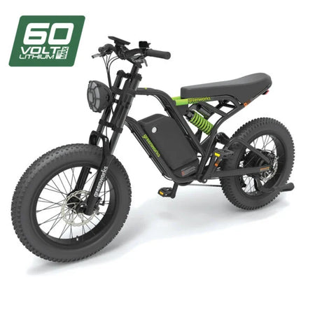 Greenworks-Greenworks 60V VENTURE Series 20” Fat Tyre Electric All Terrain Bike-Electric Bike-Skin Only-