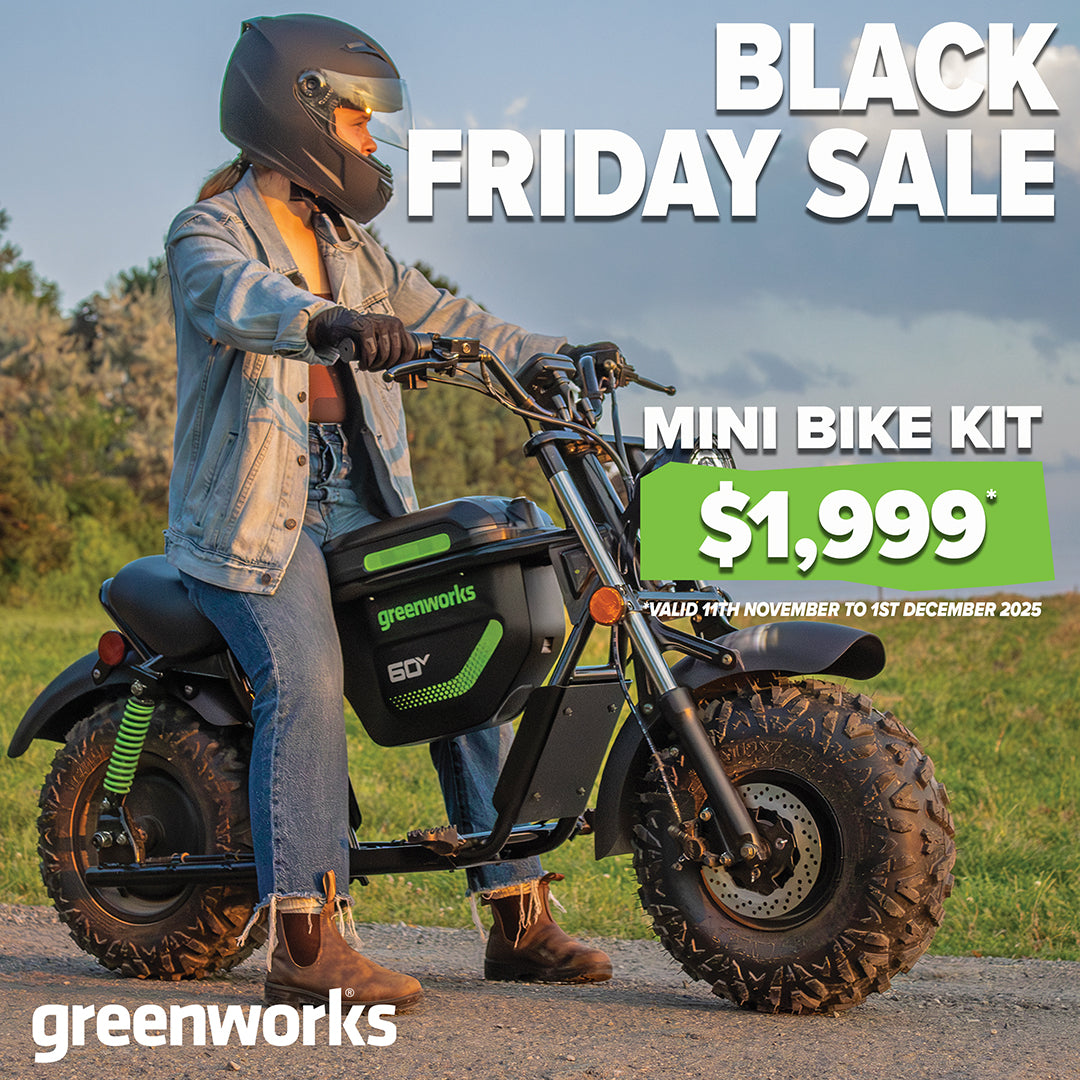 Greenworks-Greenworks OVC912 60V STEALTH Series Off-Road Mini Bike Kit [7403707AU]-Electric Bike-