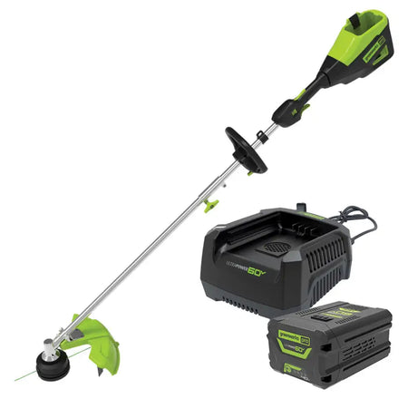 Greenworks-Greenworks 60V Trimmer 4Ah Kit - Greenworks 60V String Trimmer kit-Battery Grass Trimmer Kit-