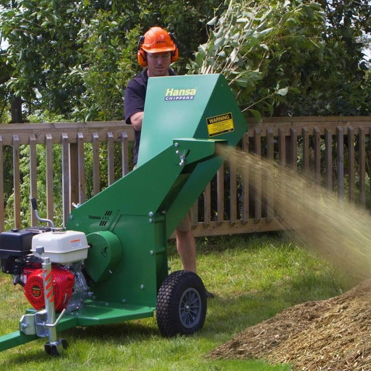Hansa-Hansa C13 Chipper - SAVE $295! Honda GX390, Powerful, Produces valuable compost and/or mulch!-Chipper-