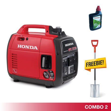 Honda-Honda EU22i 2.2kVA Inverter Generator - Available in Multiple Combo Options!-Generator-Honda EU22i, $20 Honda 1L Oil & FREE $99 Spade-