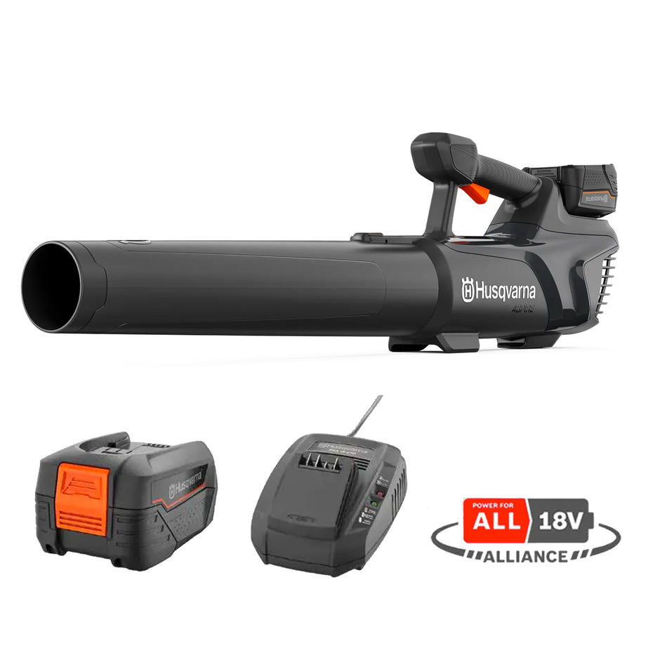 Husqvarna-Husqvarna Aspire B8X-P4A 18V Blower - Lightweight & easy-to-use domestic 18v battery blower!-Blower-B8X-P4A Blower Kit with Battery and Charger-