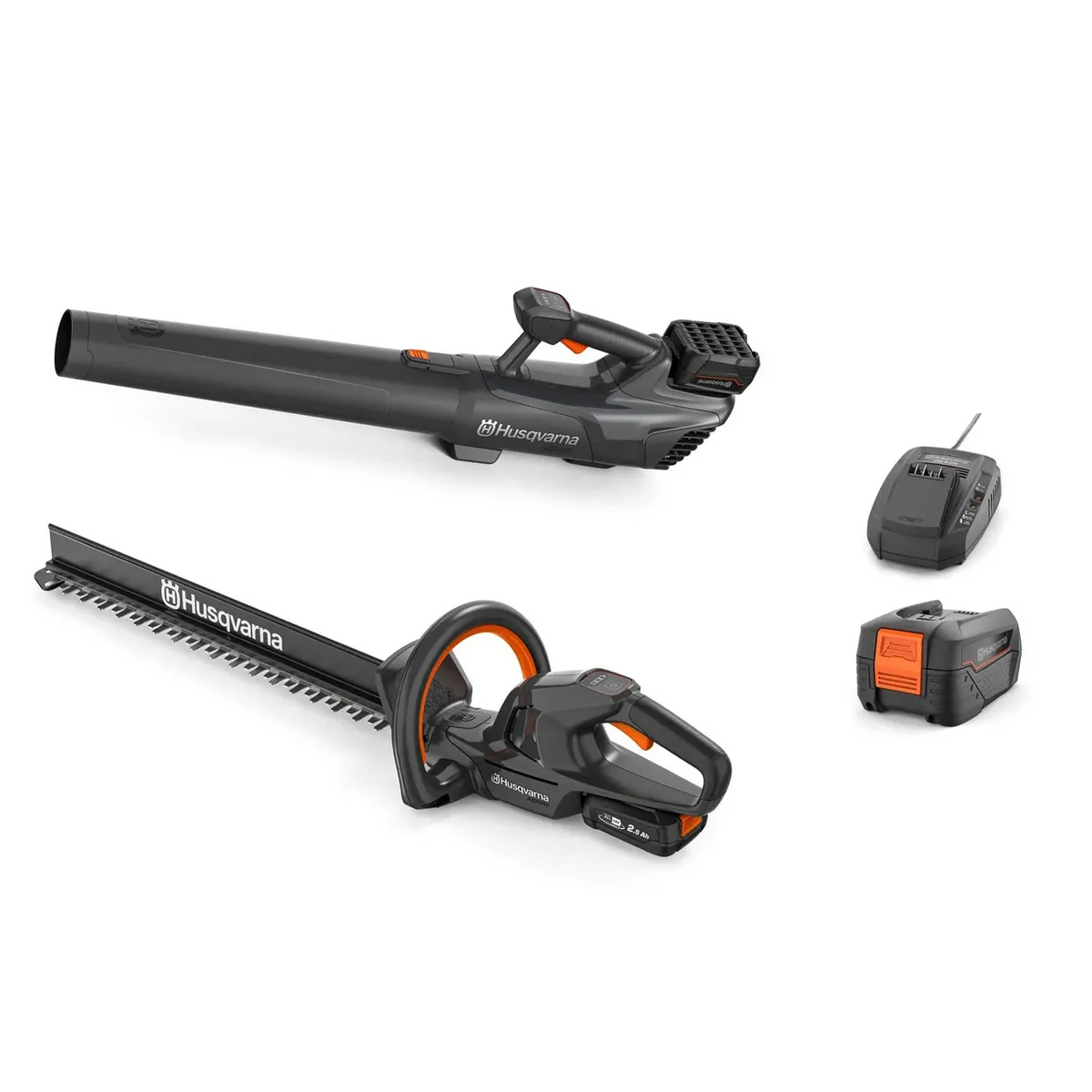 Husqvarna-Husqvarna Aspire™ Hedge Trimmer + Leaf Blower Bundle - With 4.0Ah Battery and Charger-Blower-