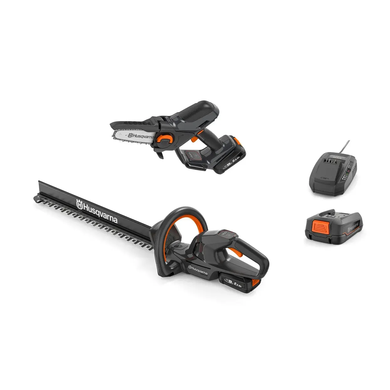 Husqvarna-Husqvarna Aspire™ Hedge Trimmer + Pruner Bundle - With 2.5Ah Battery and Charger-Hedge Trimmer-