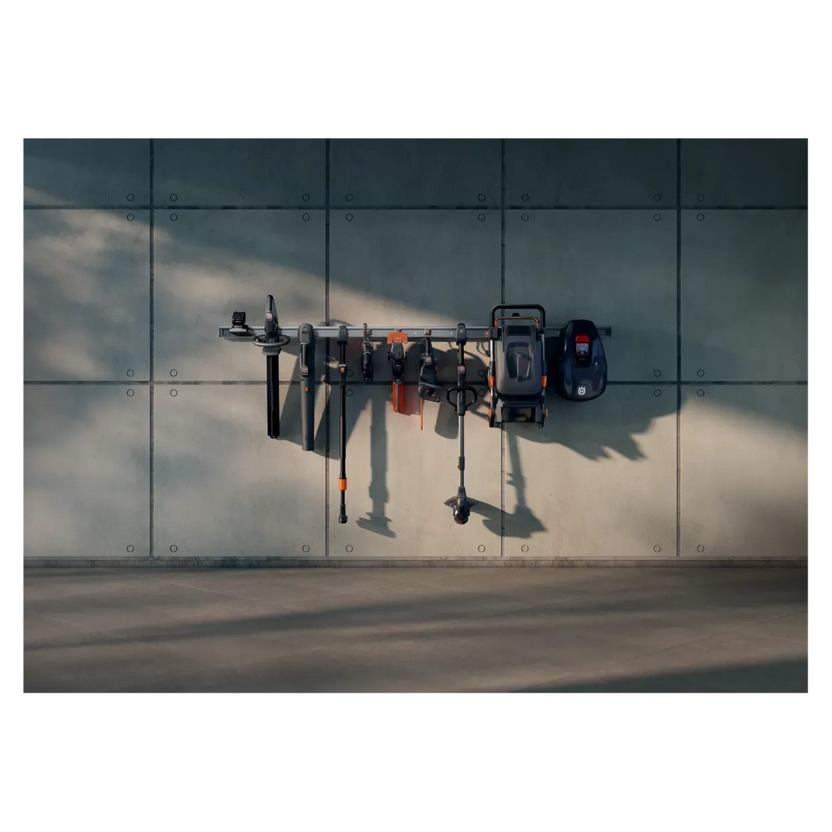 Husqvarna-Husqvarna Aspire™ Storage Rail - Organise garden tools with this wall mounted storage rail.-Accessories-