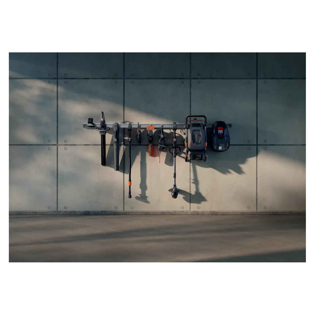 Husqvarna-Husqvarna Aspire™ Storage Rail - Organise garden tools with this wall mounted storage rail.-Accessories-