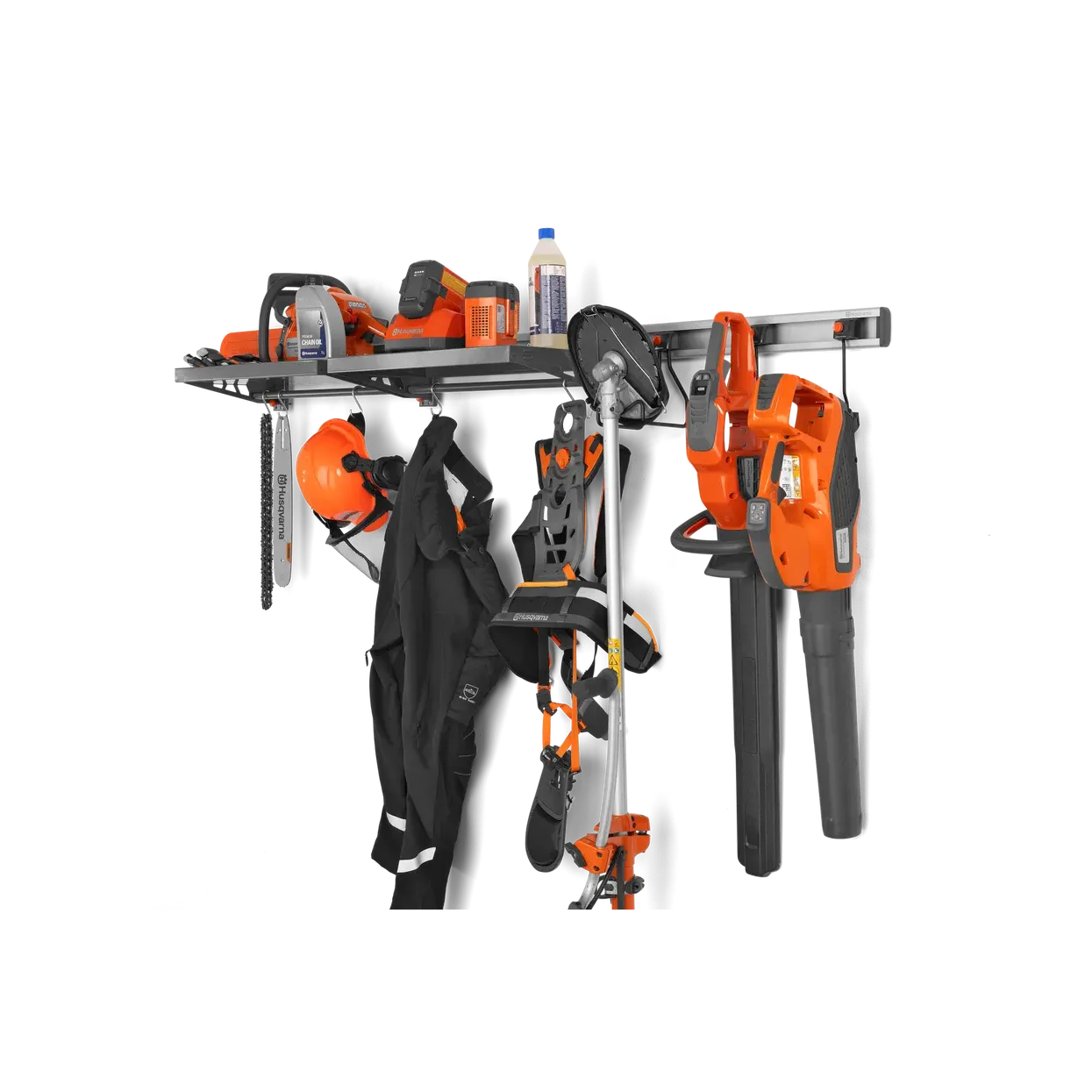 Husqvarna-Husqvarna Aspire™ Storage Rail - Organise garden tools with this wall mounted storage rail.-Accessories-