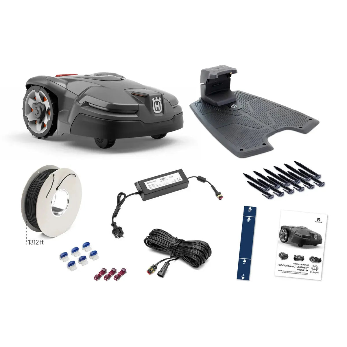 Husqvarna-Husqvarna Automower® 415X (FREE DELIVERY*) - Robotic lawn mower with zone control for lawns up to 1500 m².-Robotic Mower-Automower® 415X with Medium DIY Installation Kit-