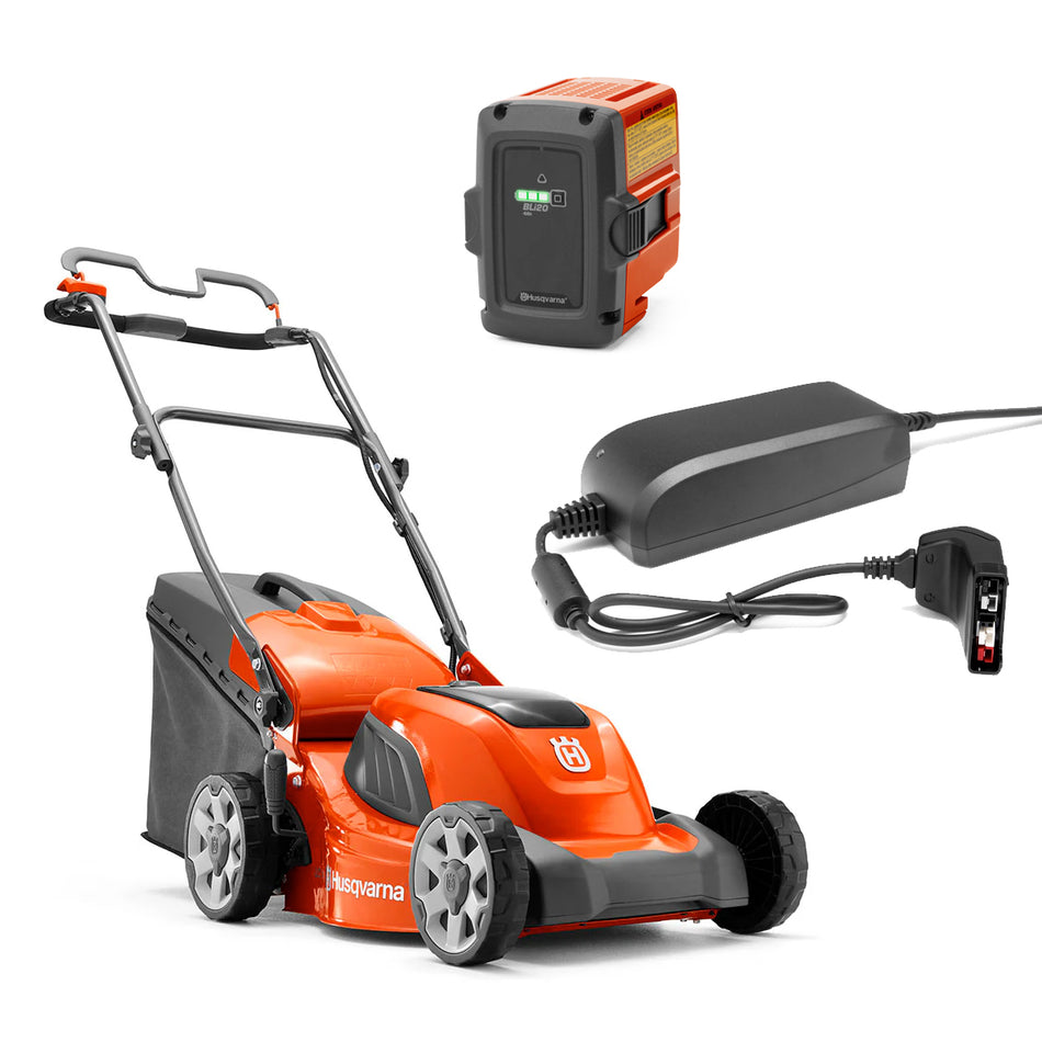 Husqvarna-Husqvarna LC141i Battery Mower Kit - 36V battery powered Lawn Mower with 41cm cut and 50L catcher-Lawn Mower-