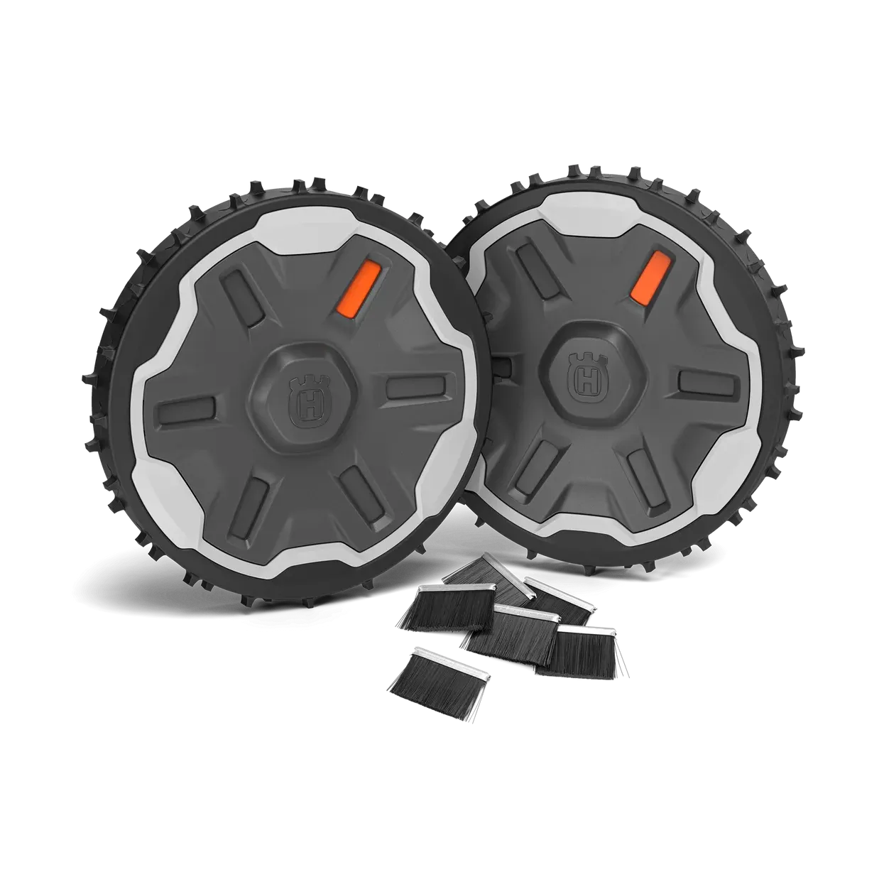 Husqvarna-Husqvarna Rough Terrain Kit - Gives traction on rough lawns or slopes, with course treaded wheels & brushes-Terrain Kit-