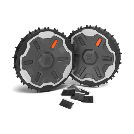 Husqvarna-Husqvarna Rough Terrain Kit - Gives traction on rough lawns or slopes, with course treaded wheels & brushes-Terrain Kit-