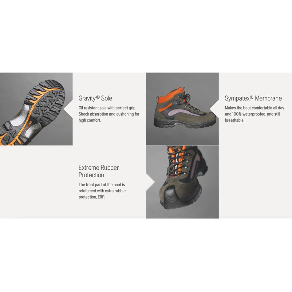 Husqvarna-Husqvarna Technical Garden Boots - Comfortable, durable, waterproof boots w/ composite toe cap & Gravity sole-Boots-