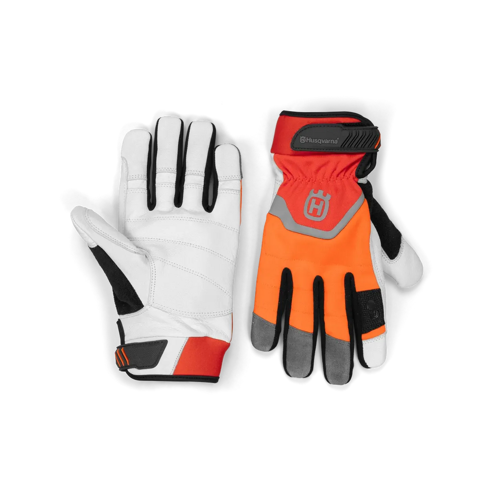 Husqvarna-Husqvarna Technical with Saw Protection Gloves - Leather gloves for professional chainsaw work.-Gloves-Size 8-