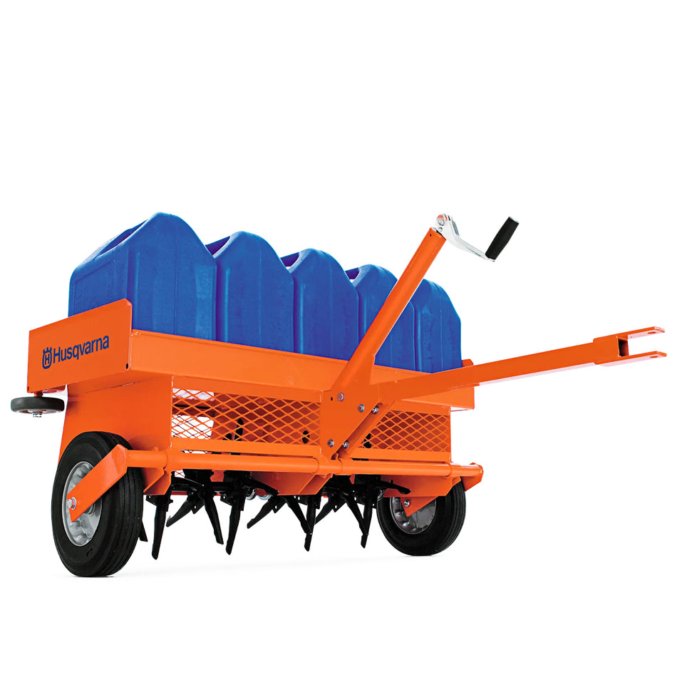 Husqvarna-Husqvarna Tow Behind Aerator TA48 - Two independent tine rotors, 32 or 40 interchangeable closed spoon tines-Aerator-