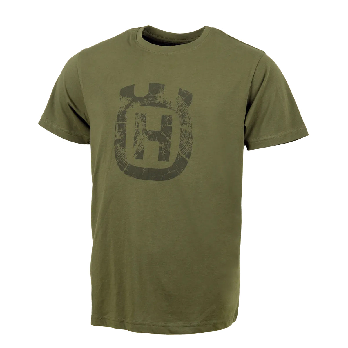 Husqvarna-Husqvarna Xplorer Tree Ring Crown T-Shirt - Short-sleeved made for leisurewear - all sizes available!-T-Shirt-Army Green-X Small-