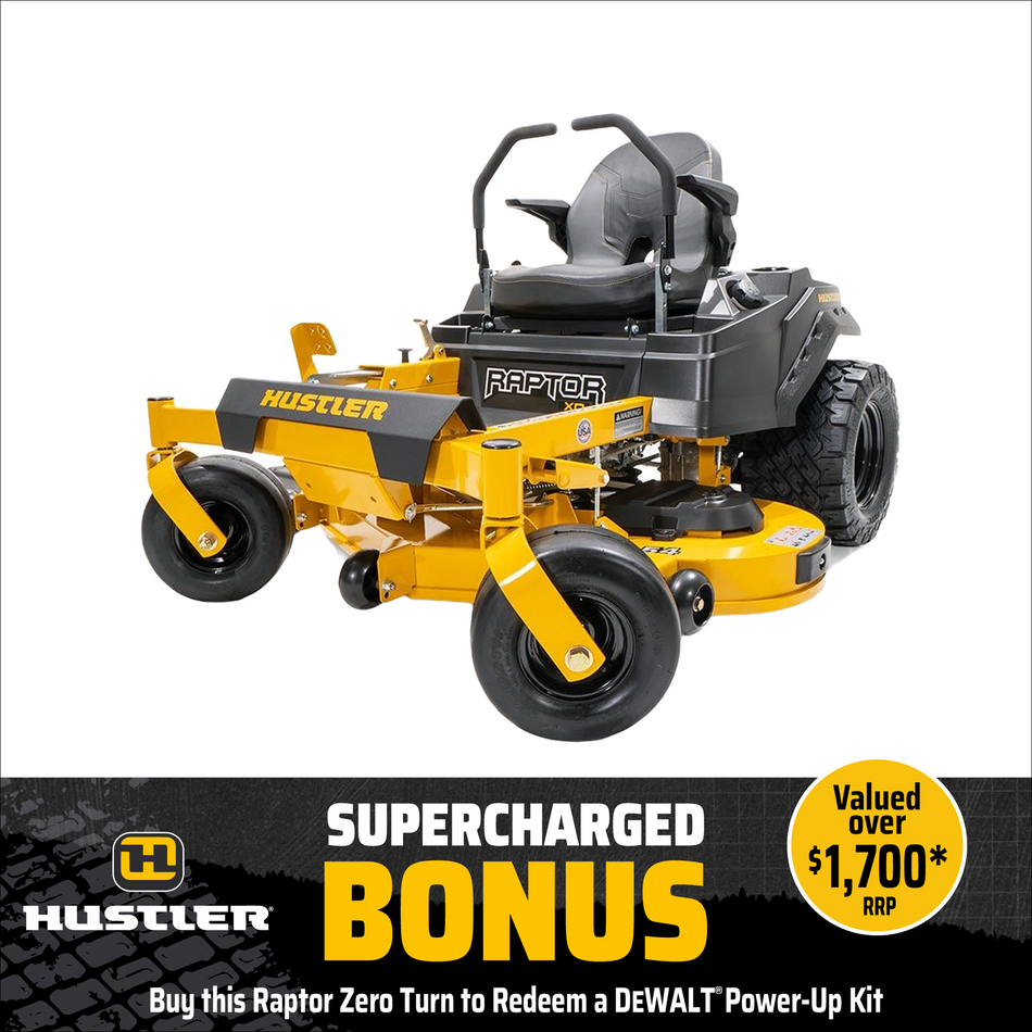 Hustler-Hustler Raptor XD 42 Zero Turn - 42" Fab Deck, 21.5HP Kawasaki Engine, Hydro Transmission, 3yr warranty-Domestic Zero Turn Mower-
