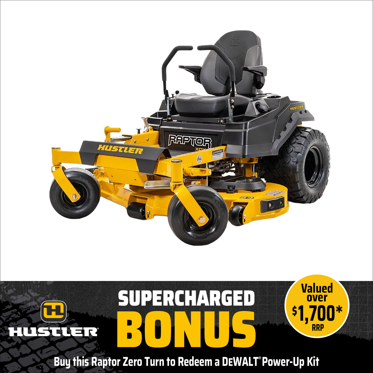Hustler-Hustler Raptor XDX 48 Zero Turn - 48" Fab Deck, 23HP Kawasaki Engine, Hydro Transmission, 3yr warranty-Domestic Zero Turn Mower-