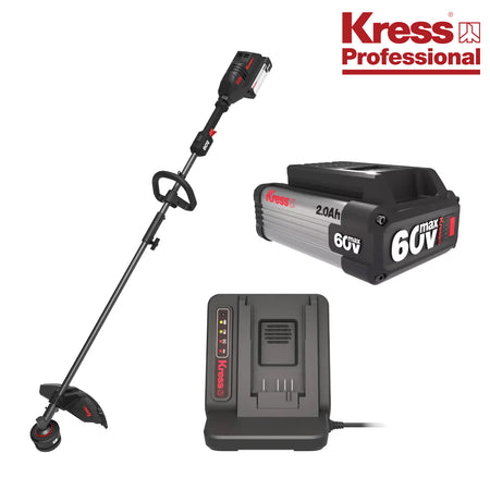 Kress-Kress Pro 41cm String Trimmer Kit - KG163.9 Attachment Capable Trimmer w/ 1 KA3000 Battery & 1 KA3713 Charger-Commercial String Trimmer Kit-