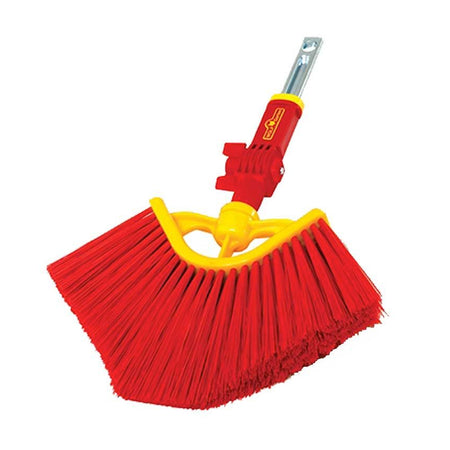 WOLF-Garten-WOLF-Garten BW25M Angle Broom - Angled broom with 180° rotating head will reach any corner or crevice-Broom-