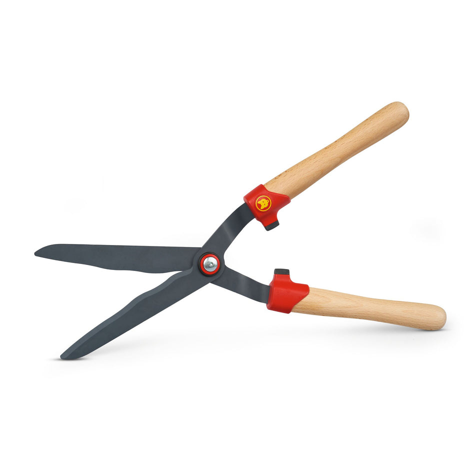 WOLF-Garten-WOLF-Garten HS-WW Wood Handle Waved Hedge Shears - Cut away those unwanted twigs and over grown leaves on your hedges.-Shears-
